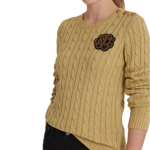 🔥Lauren Ralph Lauren Gold Sweater - Picture 3 of 11